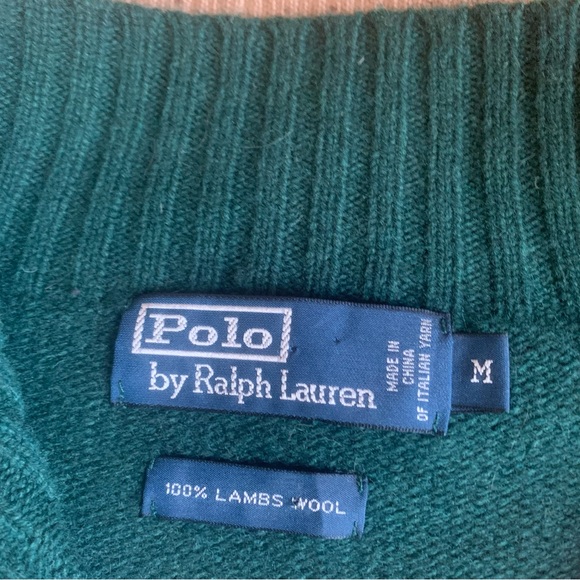 Polo by Ralph Lauren Lambswool 1/4 zip, medium. - Picture 2 of 4